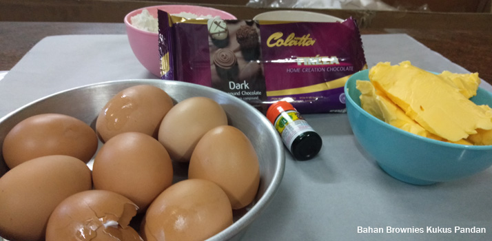 Bahan Brownies Kukus Pandan