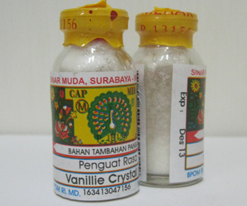 Vanilly bubuk Cap Merak